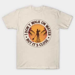 Paddleboard Paddleboarding Vintage Sunset T-Shirt